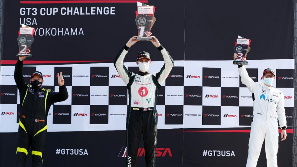 Porsche GT3 Cup Race 2 Podium at Mid-Ohio Sports Car Course