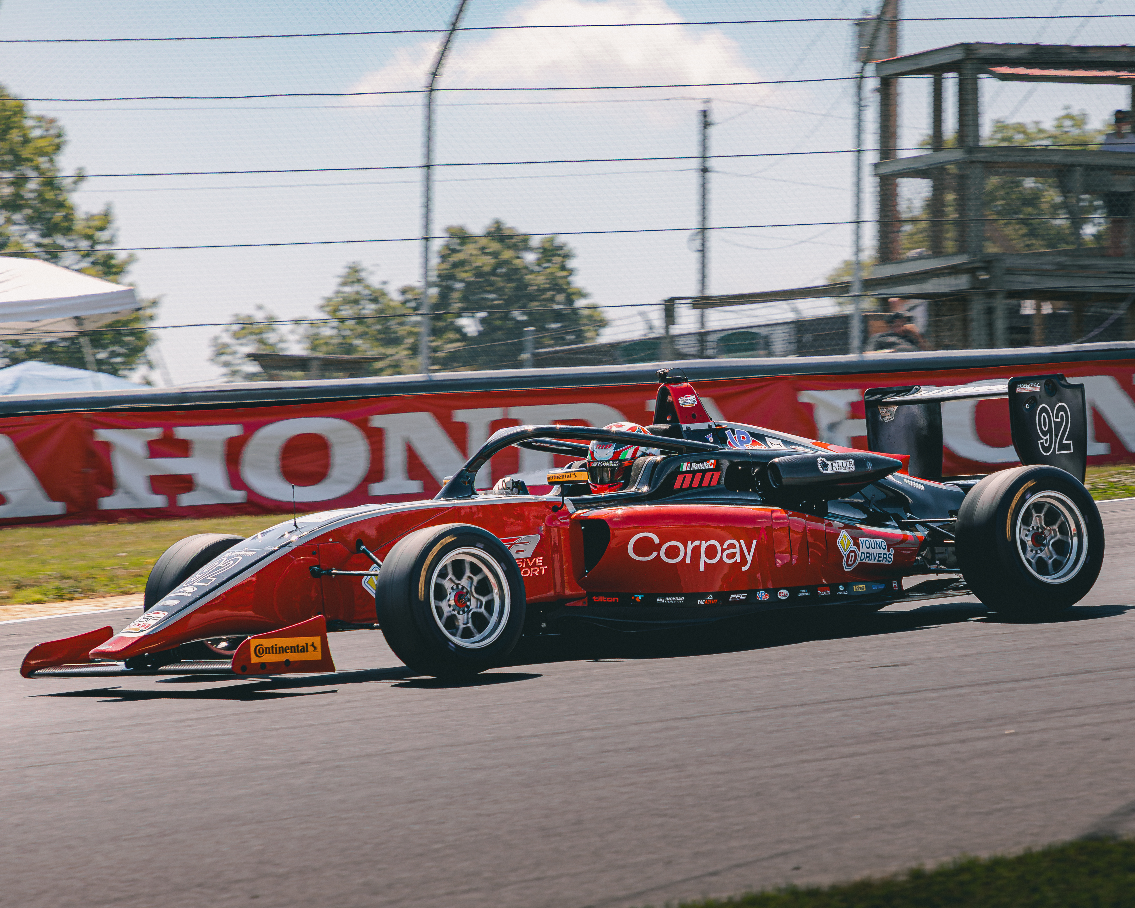 Indy NXT cars race through Mid-Ohio Sports Car Course