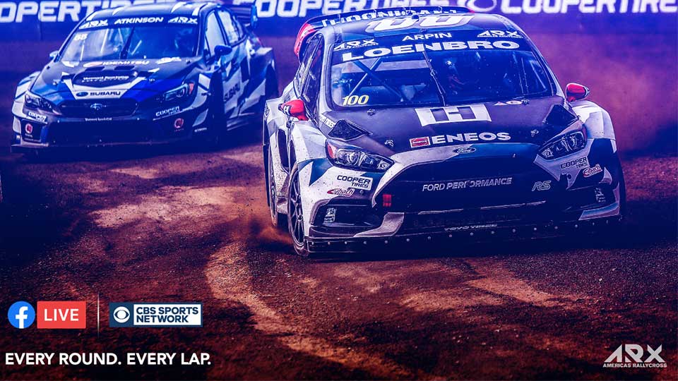 Americas Rallycross Cars on track