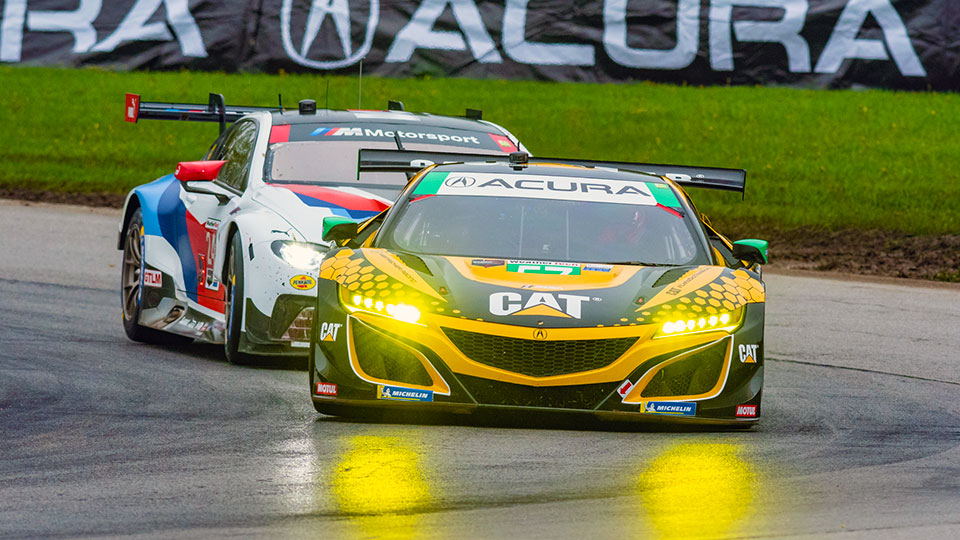 Acura NSX on track at Mid-Ohio Sports Car Course