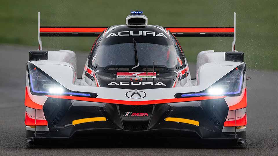 Acura DPi Prototype car on the Mid-Ohio Sports Car Course